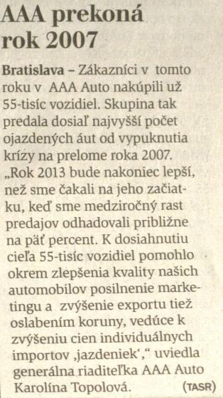 AAA AUTO prekoná rok 2007