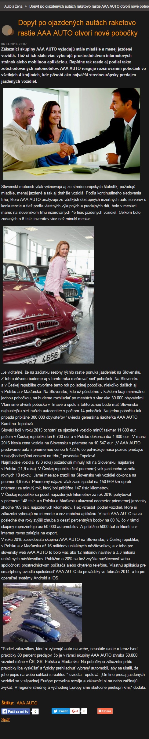auto a žena