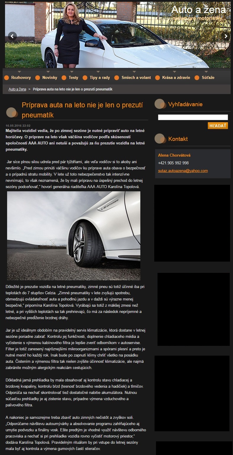 auto a žena