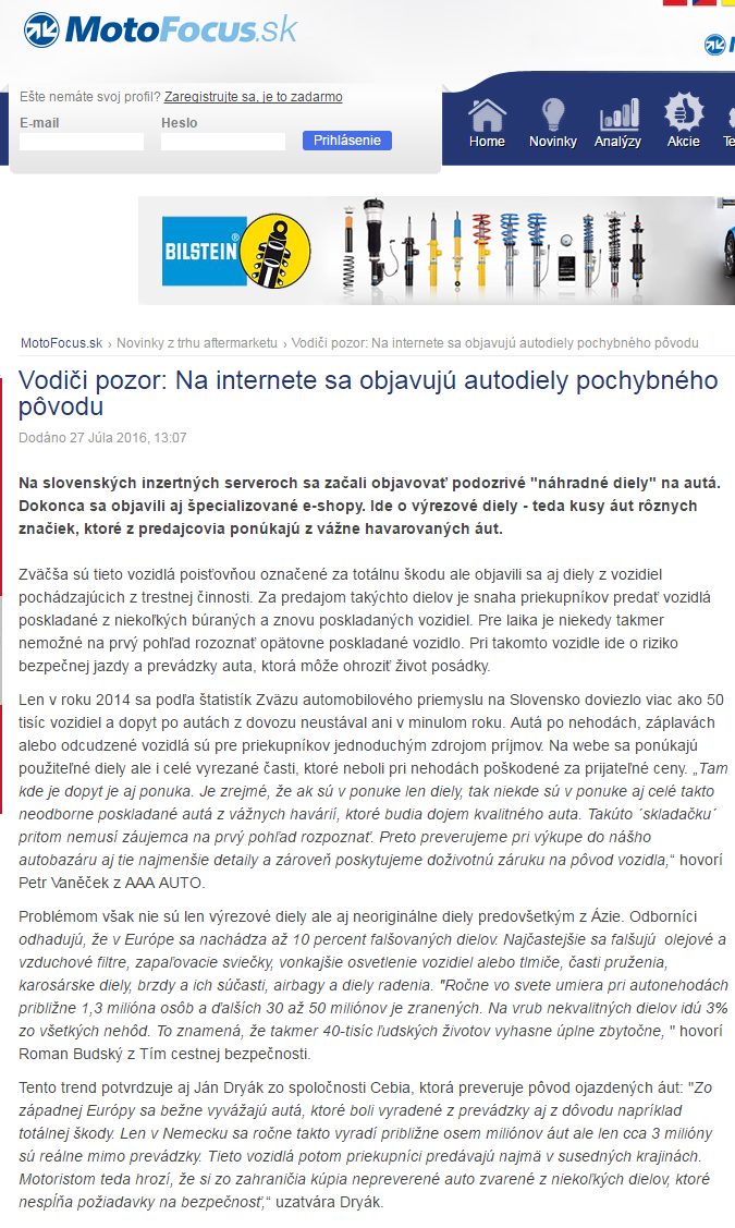 motofocus: vodiči pozor