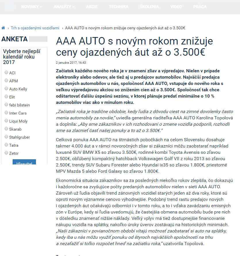 AAA AUTO s novým rokom znižuje ceny motofocus.sk 20170102