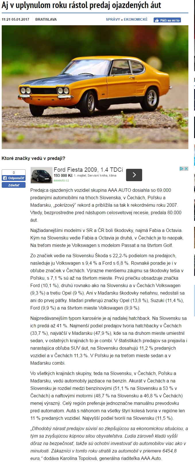 Aj v uplynulom roku rástol predaj oja_info.sk 20170105
