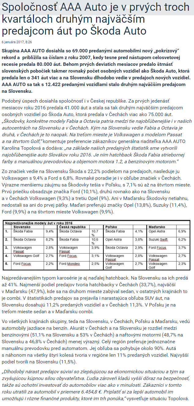 Spoločnosť AAA Auto je v prvých troch motofocus.sk_20170105