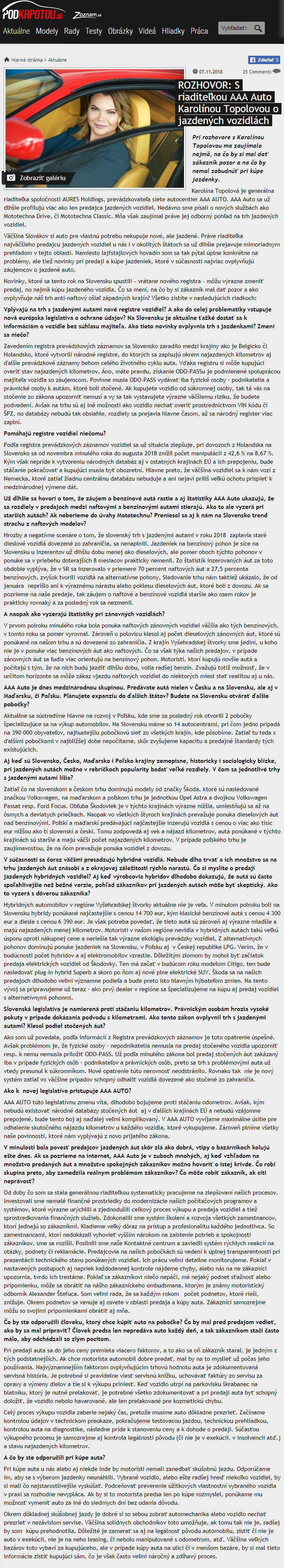 kája podkapotou